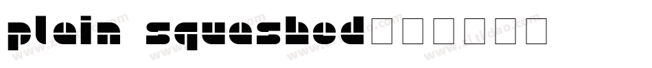 Plain Squashed字体转换